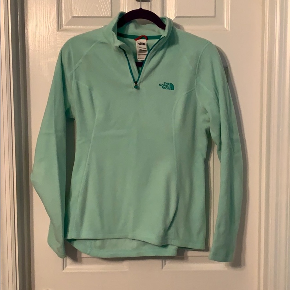 North face aqua fleece quarter zip